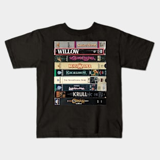 1980s Dark Fantasy VHS Tapes Kids T-Shirt